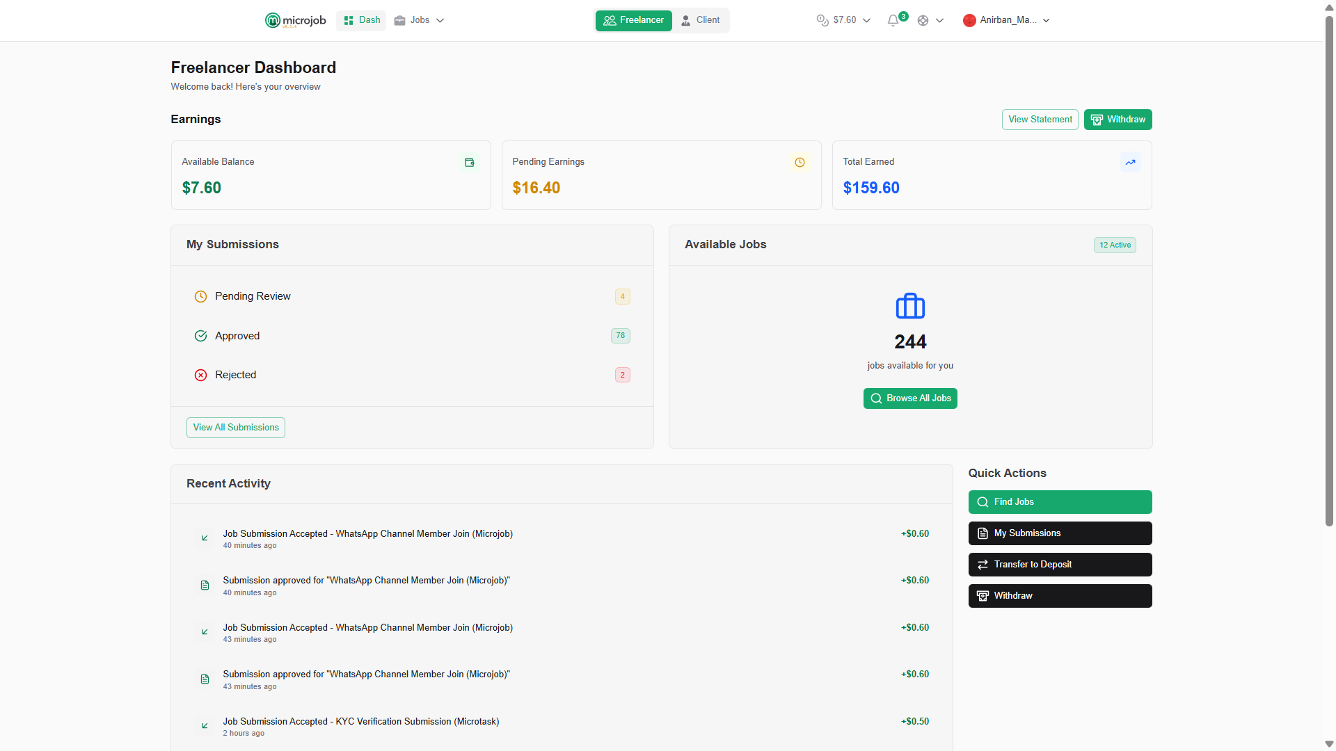 Dashboard preview