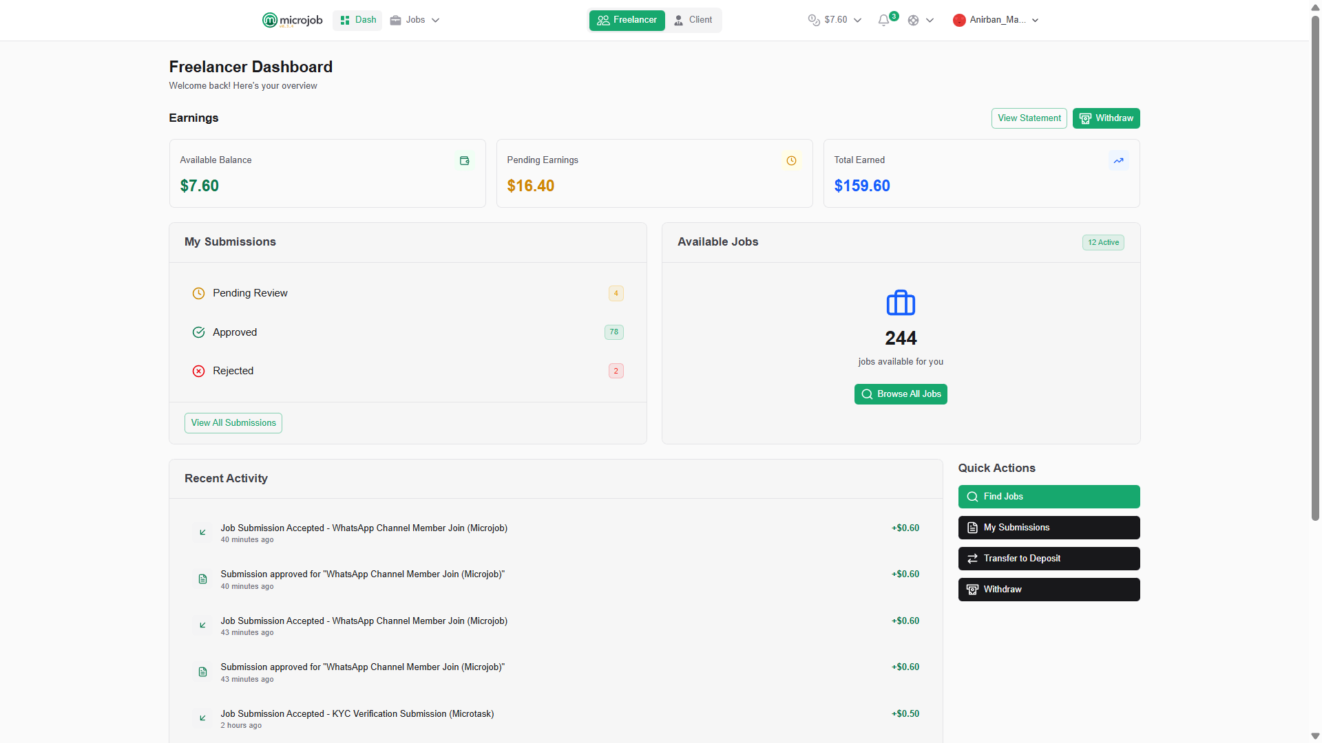 Dashboard preview